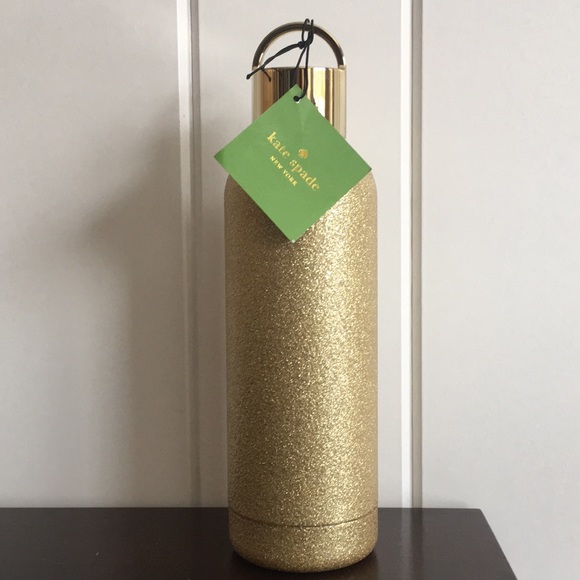 Kate Spade ♠️ Gold Glitter Tumbler. NWT